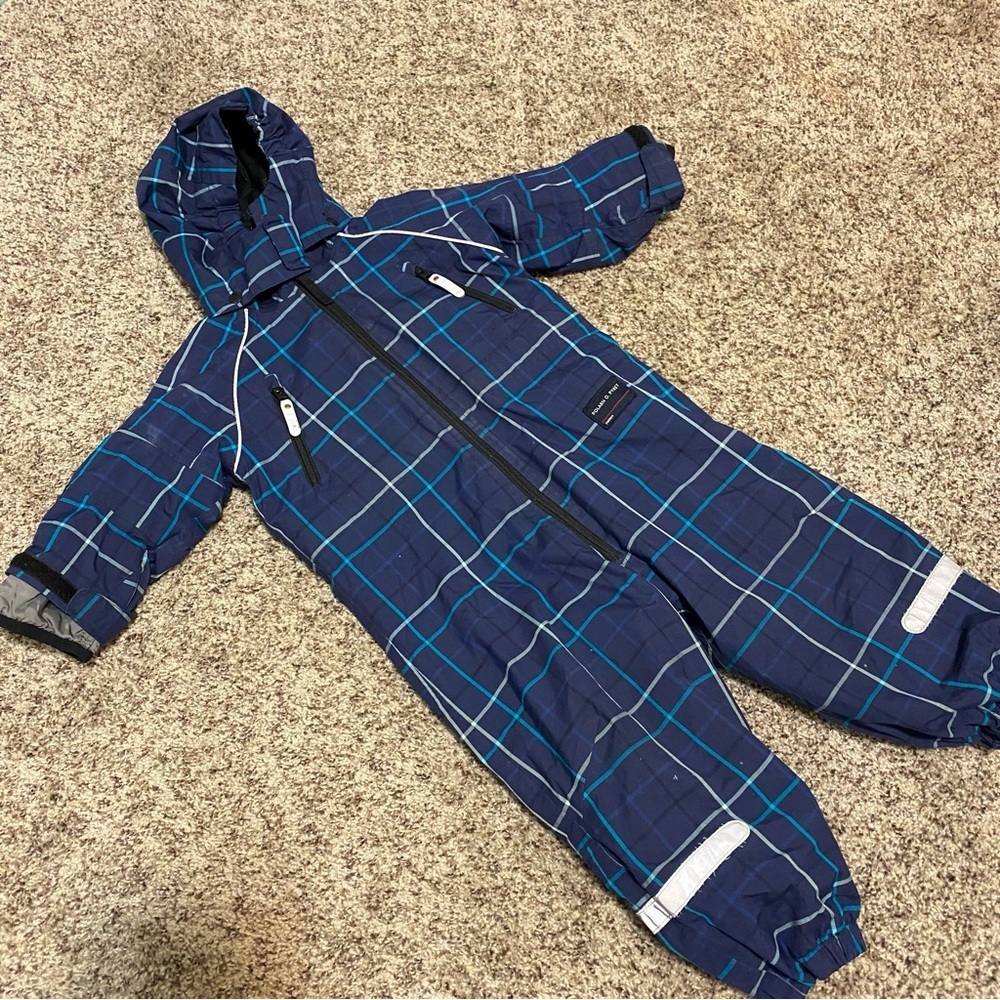 Polarn O Pryet Waterproof Performance Snowsuit 1-1.5yr 12-18 m Fleece Lined Snow - Picture 2 of 9